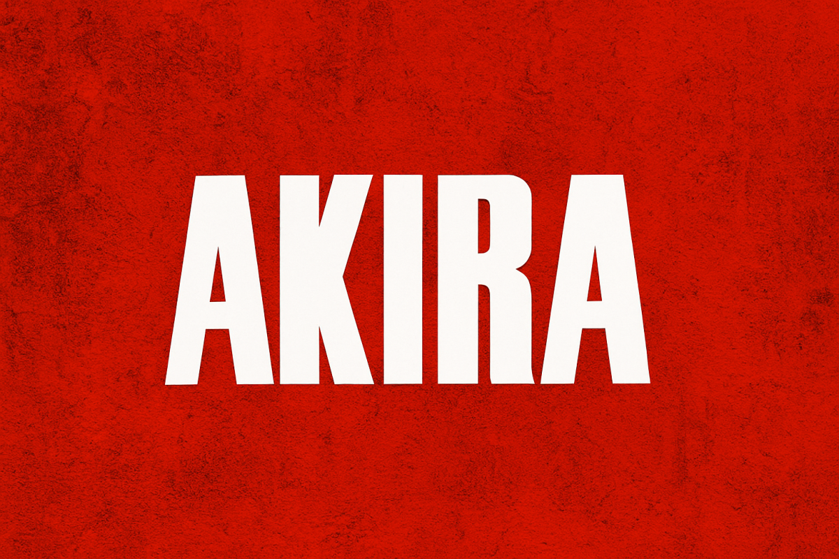 Cyberpunk cityscape representing AKIRA