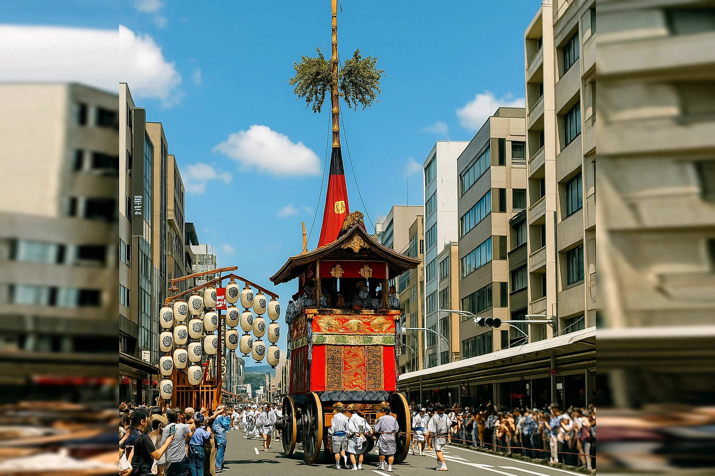 Gion Matsuri float parade in Kyoto