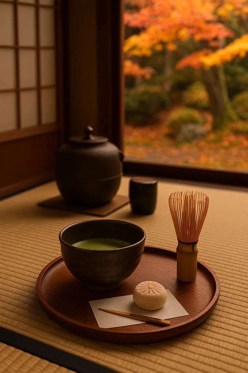 Japanese Tea Ceremony in Autumn
