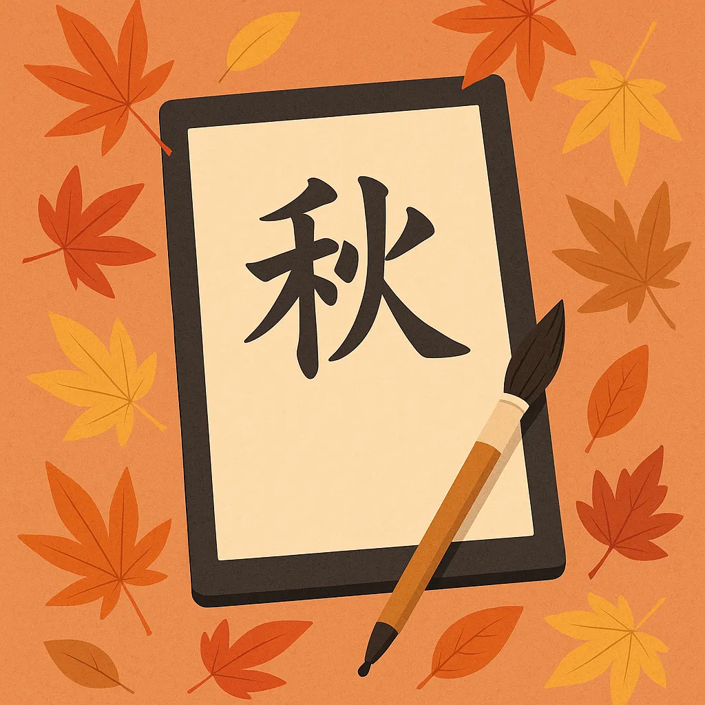 Shodō (Japanese Calligraphy) in Autumn