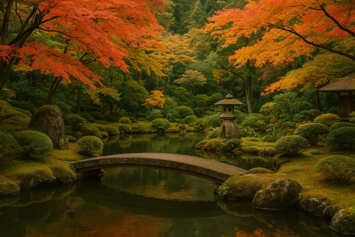 Japanese Garden in Autumn